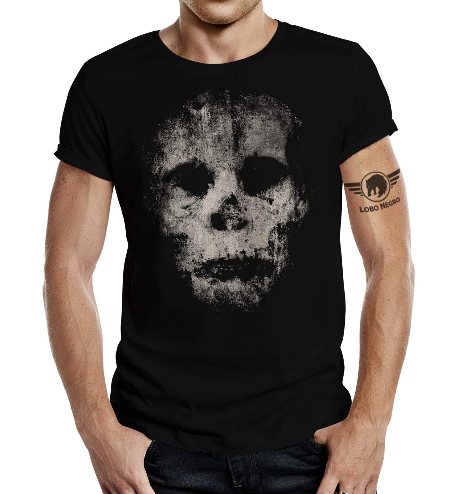 T-Shirt für Heavy Metal Gothic Fans: Scary Skull 2 L