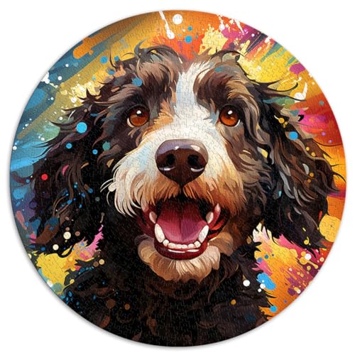 Puzzle-Geschenk Spanischer Wasserhund Puzzle 1000 Teile für Erwachsene 26,5x26,5 Zoll Puzzles Geschenke Spaß bei Aktivitäten zu Hause, Geburtstagsgeschenk, Reisegeschenke,