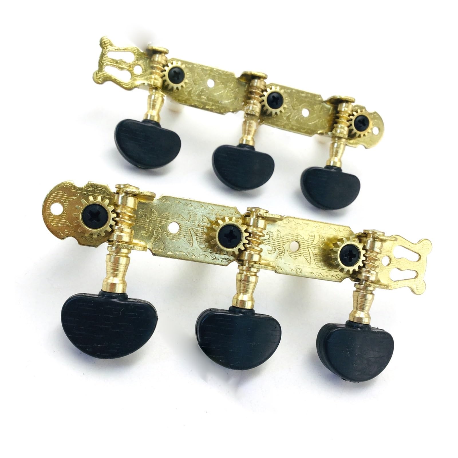 Strings Tuning Pegs Mechaniken Für Gitarre Klassische Akustikgitarren-Peg-Länge, Triple-Tune-Knopf, halbrunde Kunststoff-Säulenteile