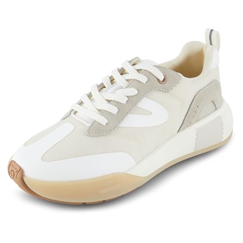 TRETORN A-Volley Damen-Sneaker, Weiß/Taupe, 39 EU