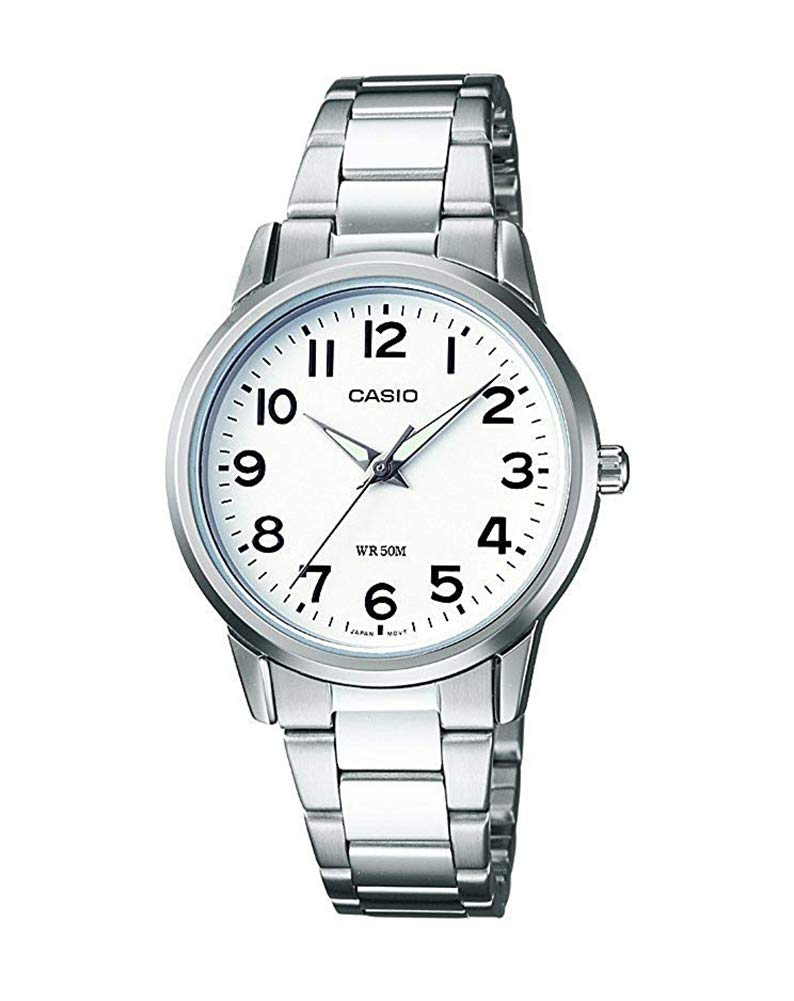 Casio Damen Uhr Analog Quarz mit Edelstahlarmband LTP-1303PD-7BVEF