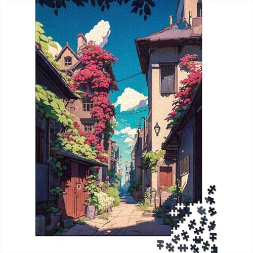 1000 Teile für Erwachsene, schwierige Puzzles, Holzpuzzles im japanischen Stil für Erwachsene und Teenager, Weihnachtspuzzlegeschenke für Frauen (Größe 75x50cm)