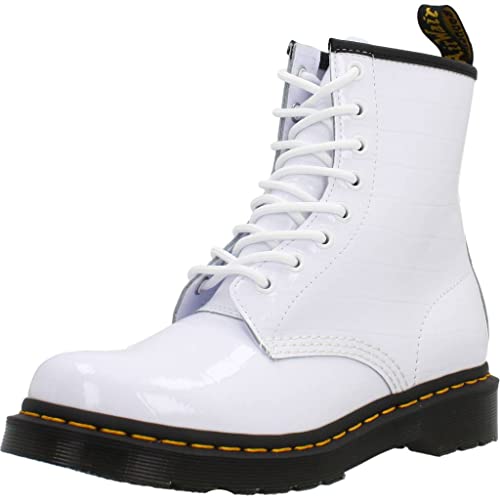 Dr. Martens 8 Eye, weiß(lampercrocemboss), Gr. 40