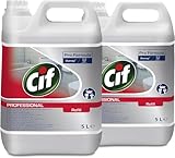 Cif Professional Badreiniger 2in1 Reiniger und Entkalker, auch für verchromte Oberflächen, Kunststoffe mit Keramik, 2 x 5L