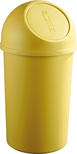 Helit H2401218 - Push-Abfallbehälter "the flip" 25L, gelb