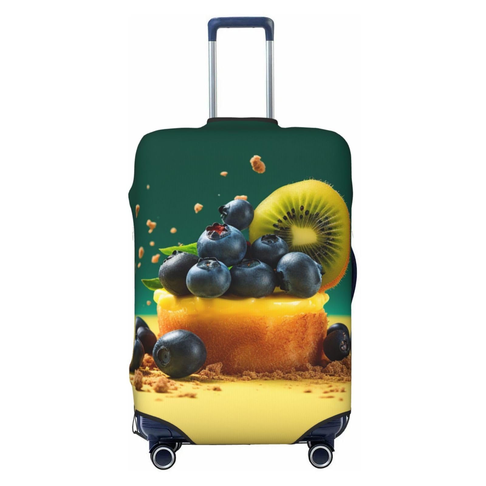 CSGJMYGS Reisegepäck-Abdeckung, elastisch, waschbar, modisch, kratzfest, für Desserts, Koffer-Schutz, passend für 45,7 - 81,3 cm (18 - 32 Zoll) Gepäck, Schwarz , XL