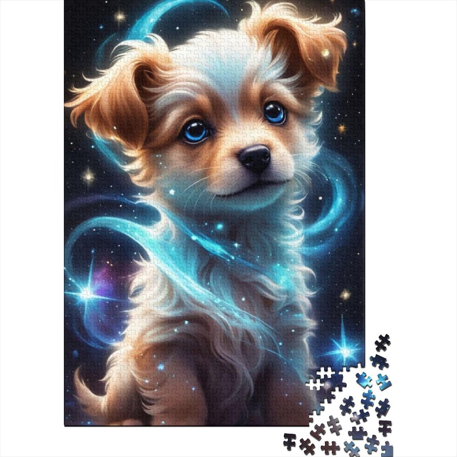 500-teiliges Puzzle, Tier-Fantasie-Hund, Puzzle für Erwachsene, Holzbrett-Puzzle, Lernspielzeug, Größe: 52 x 38 cm