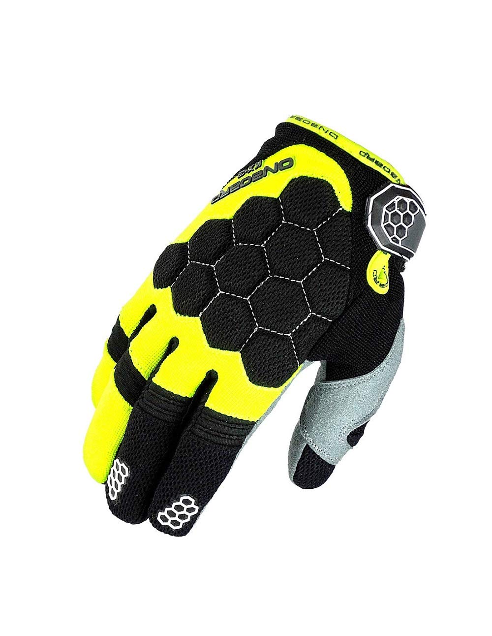 ON BOARD Kinder-Motocross-Handschuhe KX-3, KID Unisex, Schwarz/Neongelb