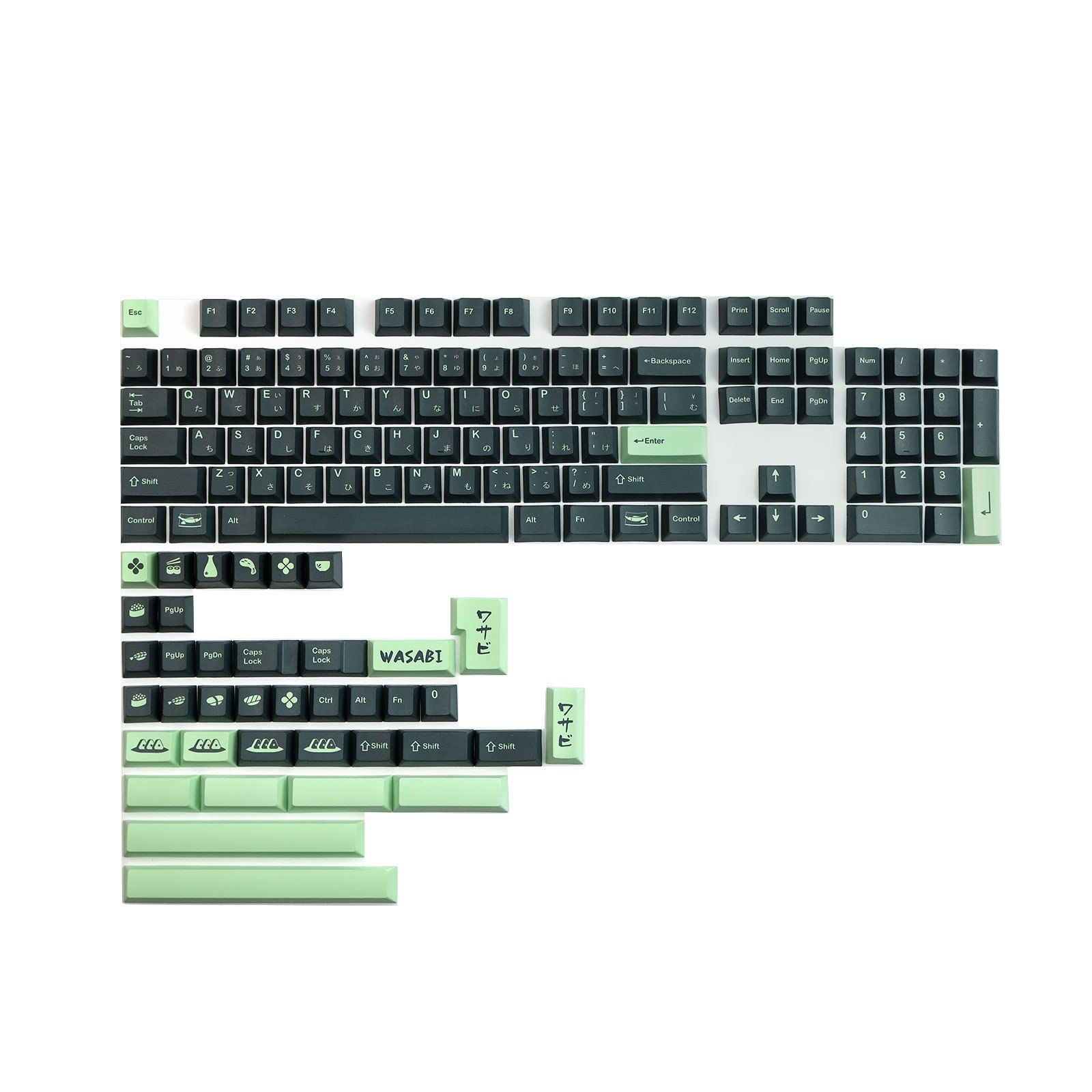 142 Tasten Tastenkappen Farbsublimation Personalisierte Tastenkappe für mechanische MX-Tastatur für Schlüssel