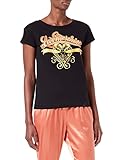 Love Moschino Damen Boxy Fit T-shirt in katoenen jersey T Shirt, Schwarz, 38 EU