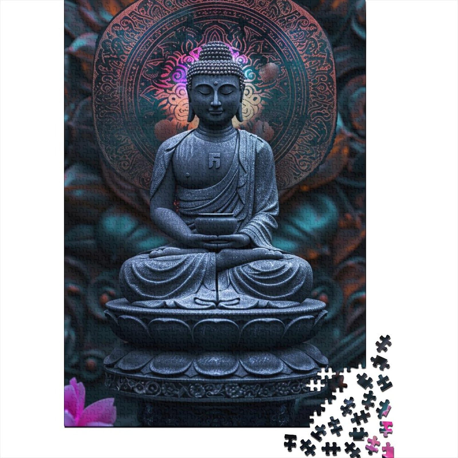 Buddha-Puzzles, Puzzles für Erwachsene und Jugendliche, schwierige und anspruchsvolle Puzzles mit 500 Teilen, schwierige und anspruchsvolle Puzzles mit 500 Teilen 20,47x14,96 Zoll