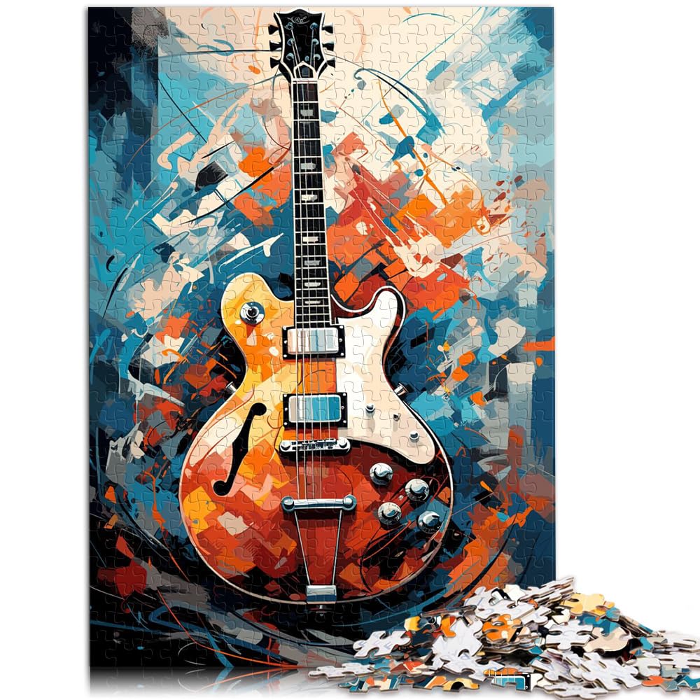 Spielgeschenk-Puzzle, E-Gitarren-Inferno, 1000-teiliges Puzzle, Holzpuzzle, anspruchsvoll, Aber unterhaltsam und humorvoll, 1000 Teile (50 x 75 cm)