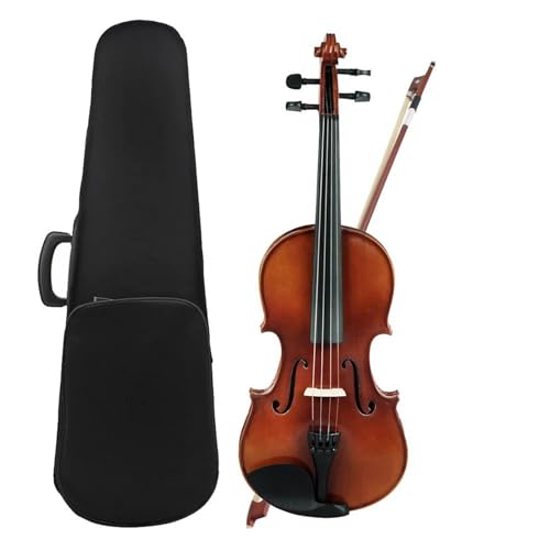 Geige Akustische Violine 4/4 1/4 1/8 Violino Fichte Vintage Farbe Violine mit Fall Bogen Saiten Schulter Rest Tuner Tuch (Color : 1/4 Set1)