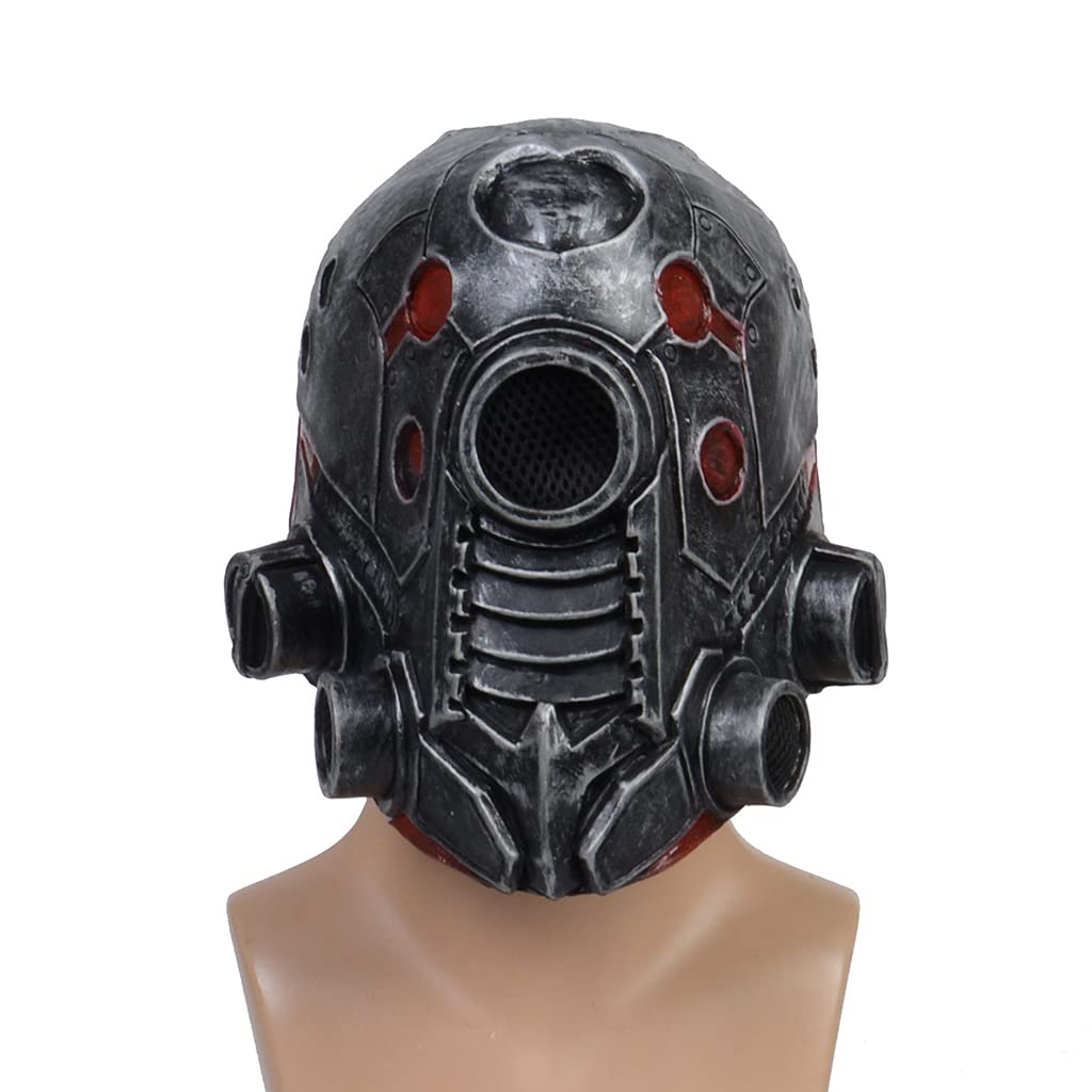 SANRLO Realistischer Halloween-Helm, Latex, Retro-Roboter-Kopfbedeckung, für Kopfbedeckung, Streich-Requisiten, Maskerade, Cosplay-Zubehör