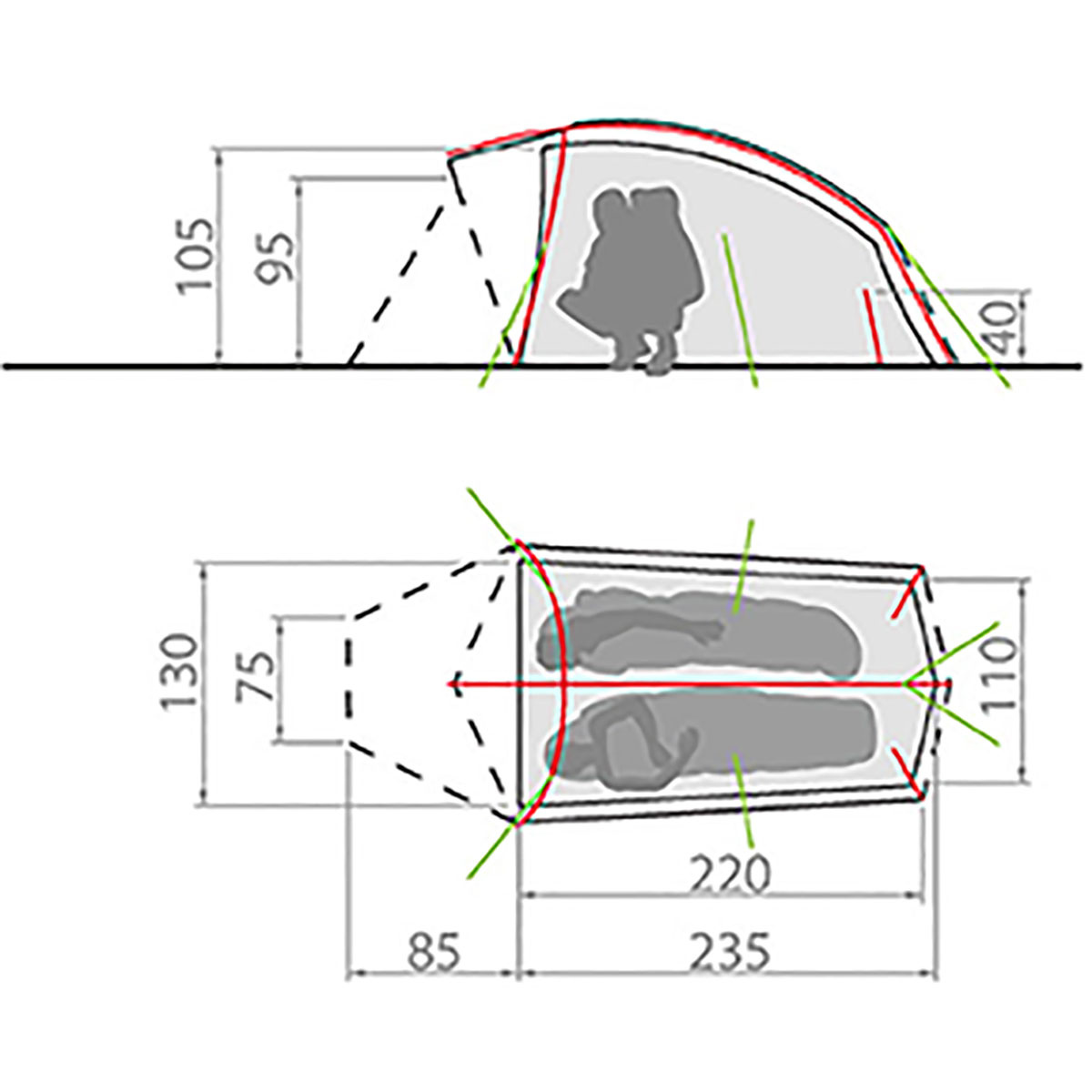 Vaude Taurus UL 2P Zelt 2