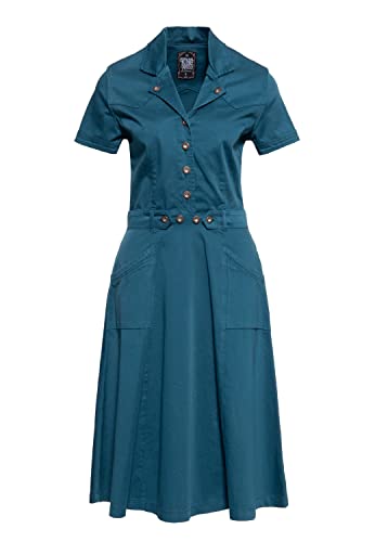 Queen Kerosin Damen Swingkleid | Vintage Kleid | 50S Style | Rockabilly | Workwear | Retro