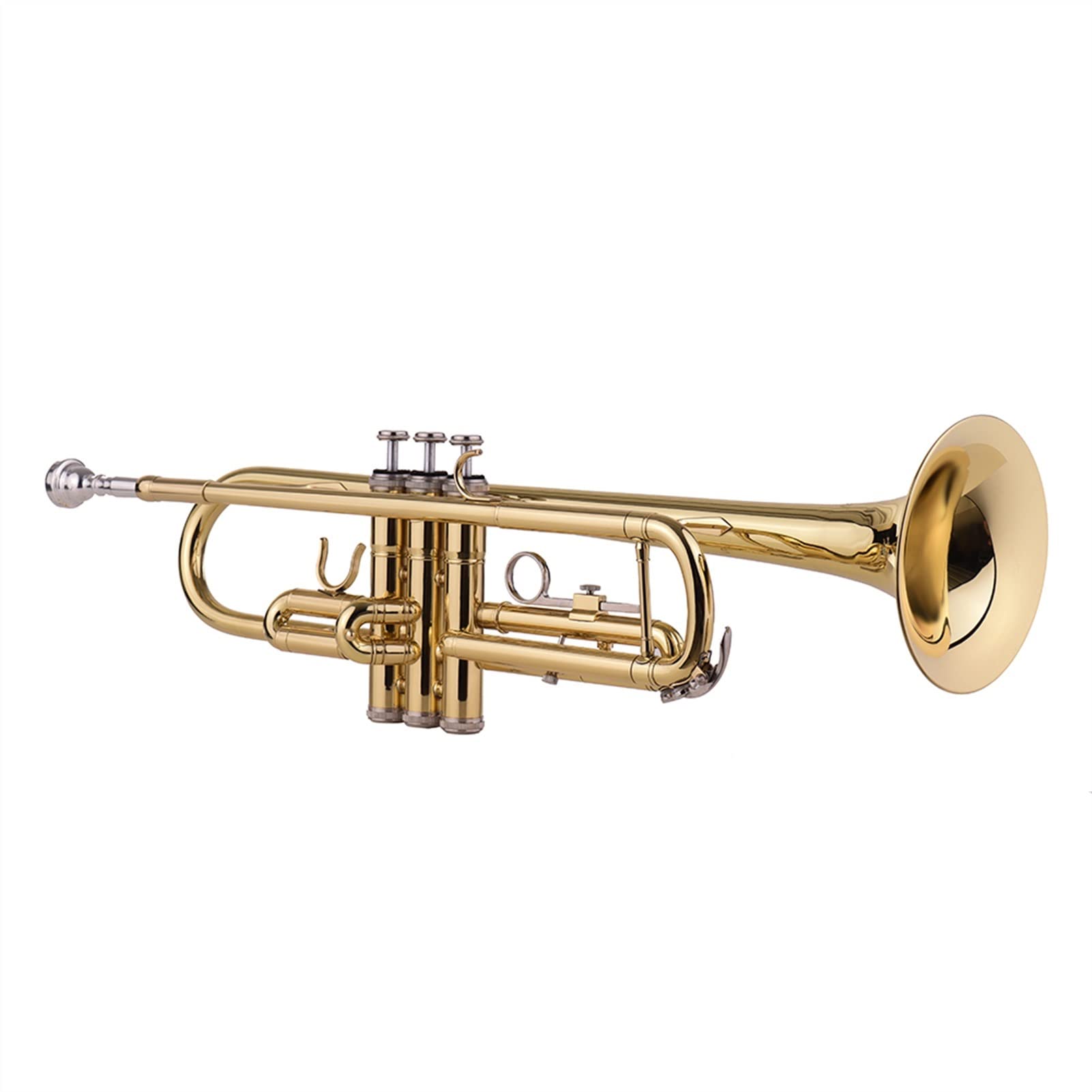 Standard BB Messing Trompete Mit Mundstück Tragetasche Handschuhe Reinigung Tuch Tuner Windinstrument