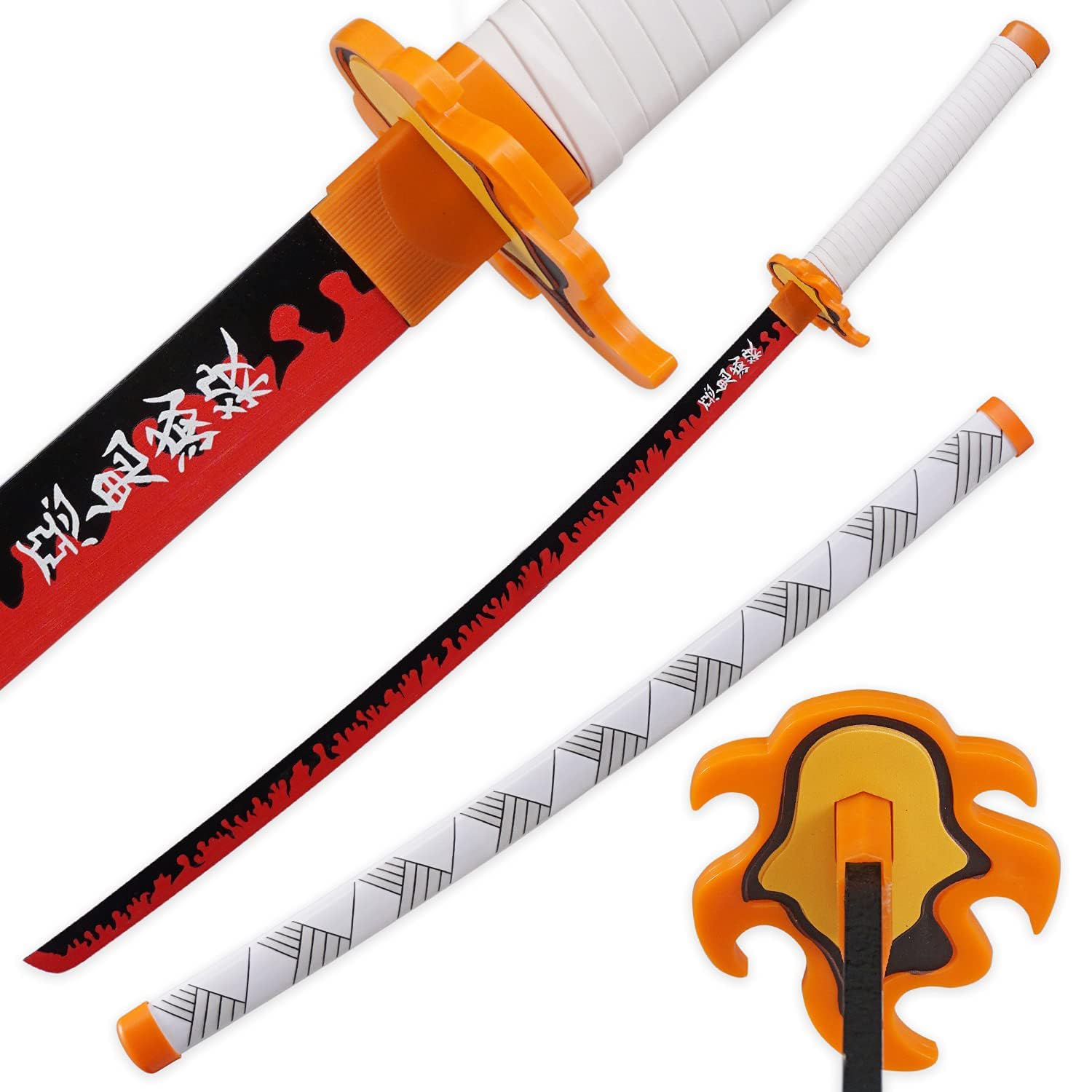 LQZJG Anime Bambus Schwert Cosplay Schwert,Rengoku Kyoujurou Schwert Katana 103cm/40 Zoll