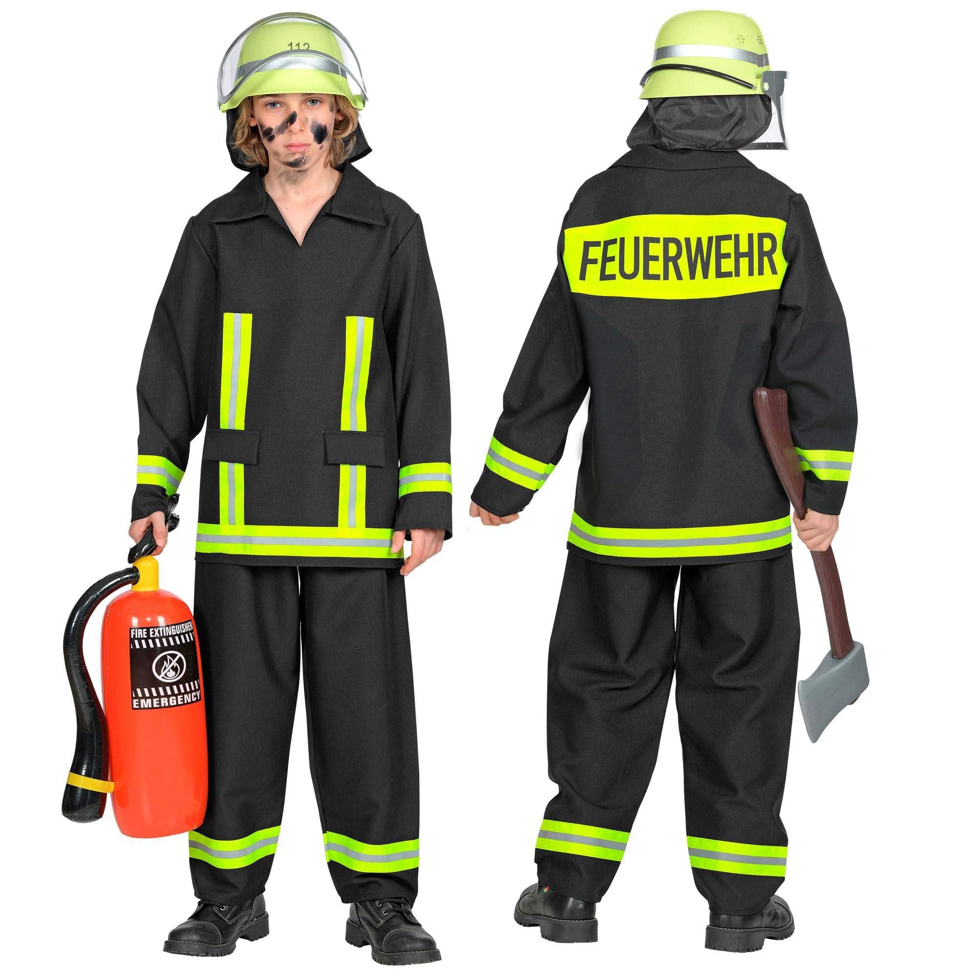 W WIDMANN MILANO Party Fashion - Kinderkostüm Feuerwehr, Uniform, Beruf, Faschingskostüme