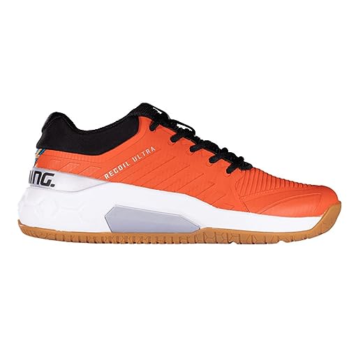 Salming Recoil Ultra Herren Squash Schuhe, Neon-Orange, 41 EU