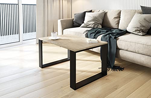 AKKE Außergewöhnlicher Couchtisch Beistelltisch für Wohnzimmer | Kaffee Tee Wohnzimmertisch Tisch | Coffee Table | Zimmer Schlafzimmer Möbel | Deko Modern Brunico Oak 60 x 60 x 55