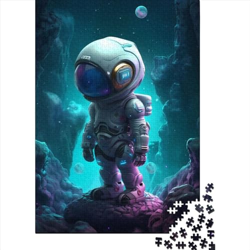 Kleiner Astronaut für Erwachsene, schwierige Puzzles, schwierige, anspruchsvolle Puzzles, 1000 Teile, Weihnachtsgeburtstagsgeschenk für Erwachsene, Teenager (Größe: 75 x 50 cm)