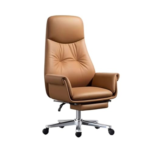 Zhaoj24-05 Bürostuhl Ergonomischer Business-Bürostuhl, Verstellbarer Computerstuhl for den Heimgebrauch, kann bequem angehoben und gedreht werden Schreibtischstuhl(Orange)