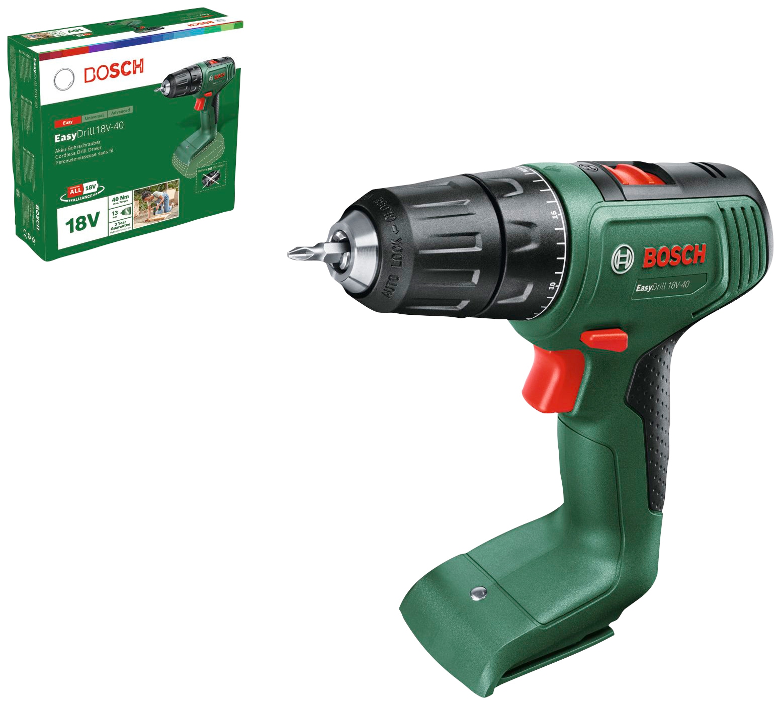 Bosch Home & Garden Akku-Bohrschrauber "EasyDrill 18V-40", ohne Akku und Ladegerät, 18 Volt System