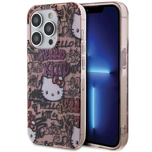 Hello Kitty HKHCP15XHDGPTP Hülle für iPhone 15 Pro Max 6.7" Rosa hardcase IML Tags Graffiti