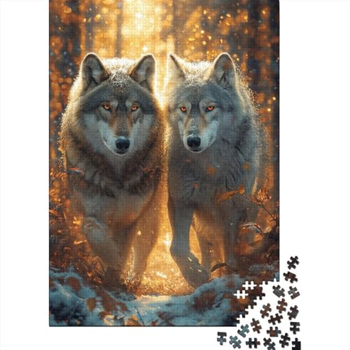 1000 Teile für Erwachsene, schwierige Puzzles, Mondwolf-Puzzles für Erwachsene und Jugendliche als Geburtstagsgeschenk, Geschenke für Erwachsene (Größe 75x50cm)