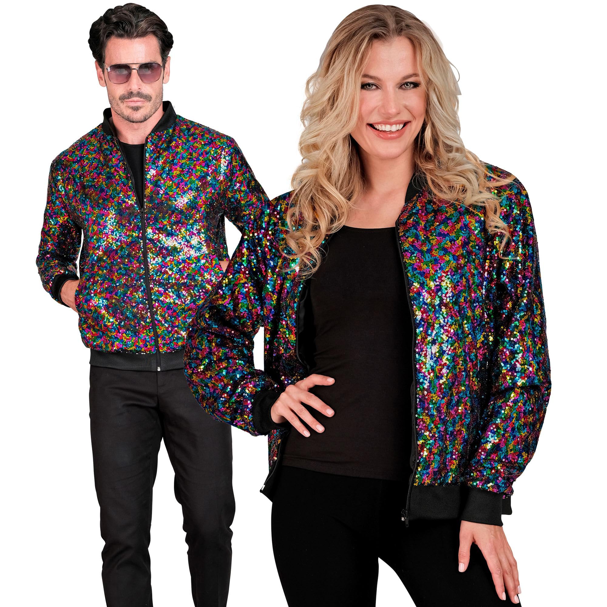 W WIDMANN MILANO Party Fashion - Party Fashion Bomberjacke, Pailletten Jacke, Weste, Party Outfit, Disco