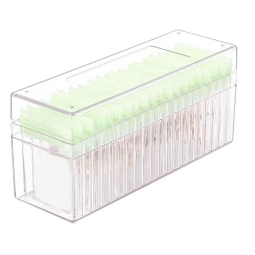 JUNNASALIKER Schmuck-Organizer-Box mit 20 PVC-Beuteln, tragbare Hülle, transparente Schmuck-Box, geeignet für Ohrringe, Ringe, Halsketten