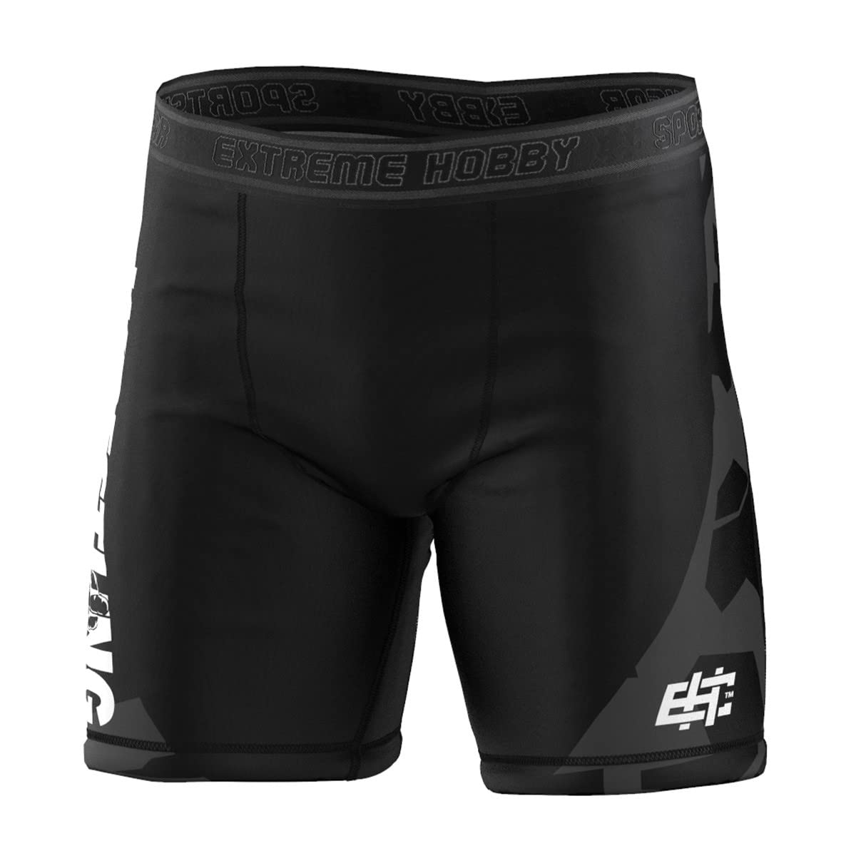 Extreme Hobby Vale Tudo Shorts BOLD Wrestling, Kompression Shorts Herren, Tights für Laufen und Training, Unterhose, Schnelltrocknendes, Atmungsaktiv, Sportunterwäsche Größe L