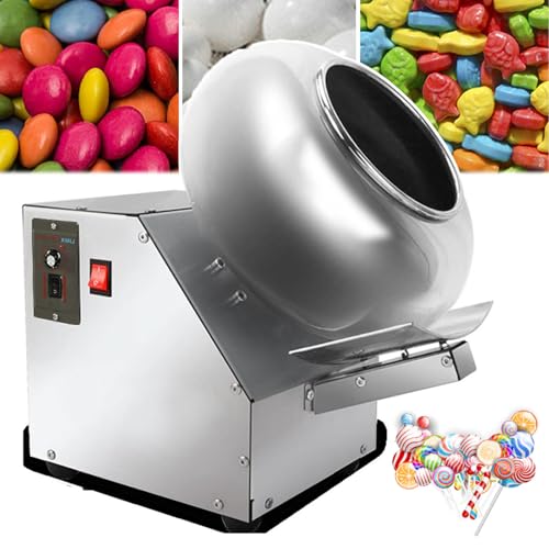 JMbpkduHs Zuckerbeschichtungsmaschine, 280 W Kommerzielle Schokoladenbeschichtungsmaschine, 2–5 Kg/H Zuckerbeschichtungsmaschine Für Die Lebensmittelindustrie, Schokoladenpolitur