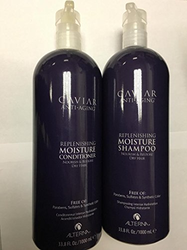 Alterna Caviar Anti-aging Replenishing Moisture Shampoo & Conditioner Duo - 33.8 oz/liter size by Alterna