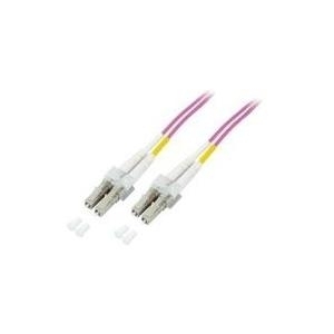 Mcab 7003410 LC/LC 50/125 10m OM4 LSZH LWL Duplex Jumper Kabel violett