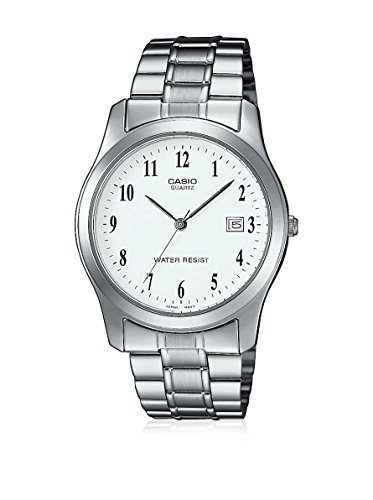 Casio Herren Datum klassisch Quarz Uhr mit Edelstahl Armband MTP-1141PA-7B