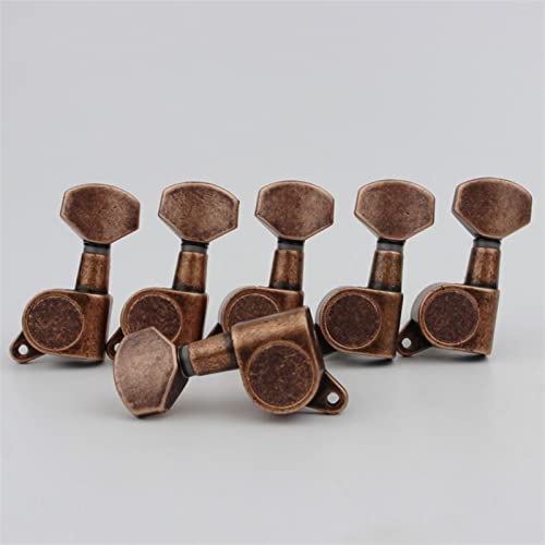 Gitarren Stimmwirbel Gitarre-Verriegelungs-Tuner-Gitarren-Tuning-Pegs Maschinenkopfschloss Antike Bronze (Color : 6L)