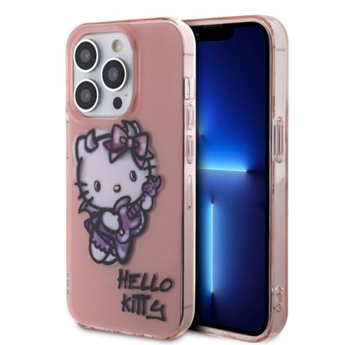 CG MOBILE Hello Kitty Rückseitenschutz für iPhone 14 Pro Max – Graffiti Guitar – Rosa