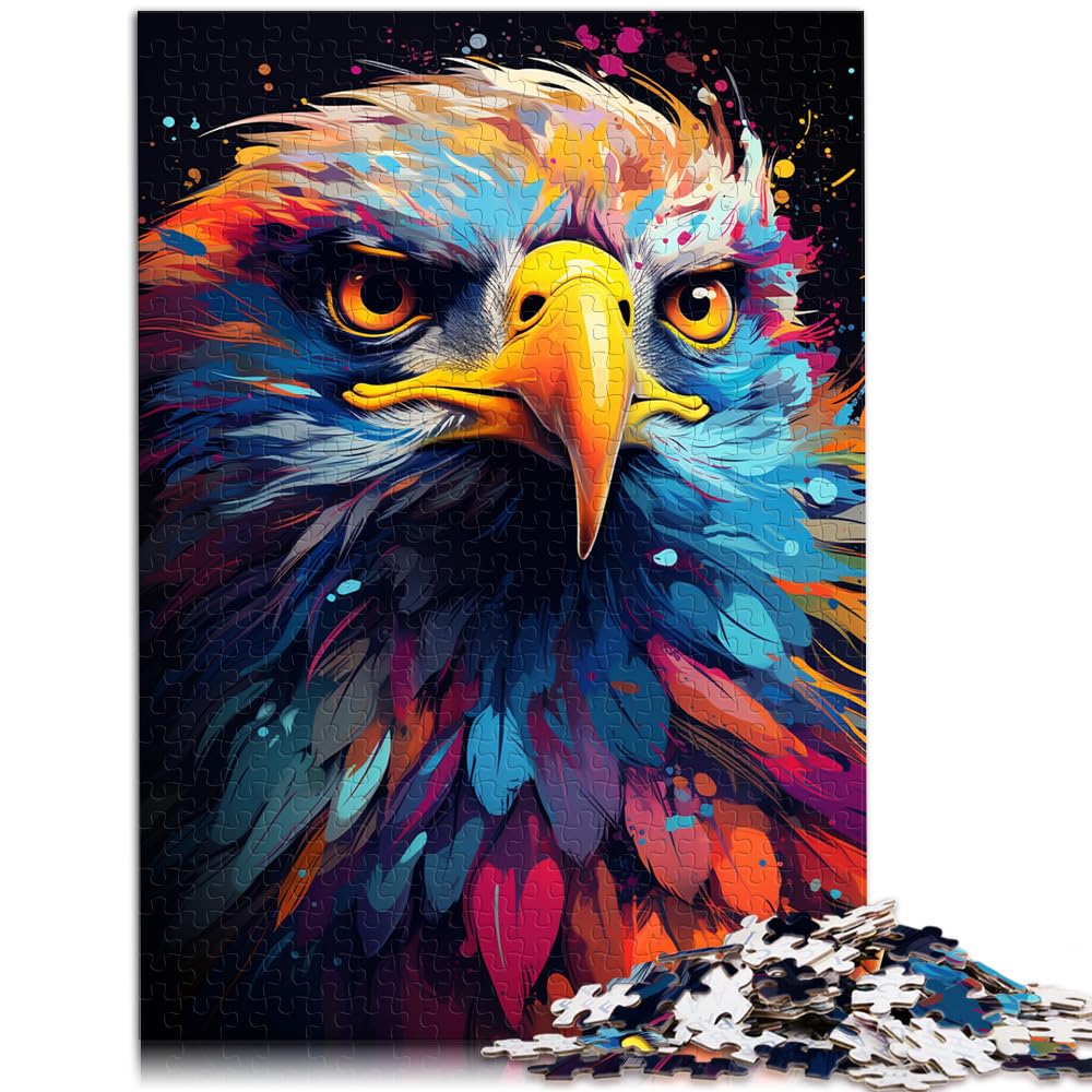 Spielgeschenk Puzzle Gemälde Farbe Adler 1000 Teile Puzzle Spielzeug Holz Puzzle Spielzeug Puzzles Lernspiele Stressabbau Puzzles 1000 Teile (50x75cm)