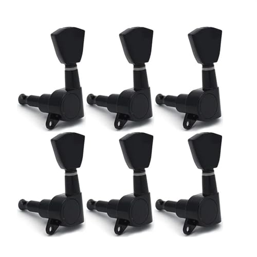 Strings Tuning Pegs Mechaniken Für Gitarre Schwarze Gitarre Locking String Tuning Pegs Tuner Mechaniken für akustische E-Gitarre (Color : 6L)