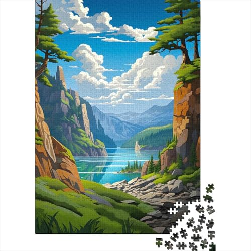 1000-teiliges Puzzle für Erwachsene, wunderbare Welt, Holzpuzzle für Erwachsene, Puzzlespielzeug, Puzzle für Erwachsene, Lernspiel, Herausforderungsspielzeug (Größe: 75x50cm)