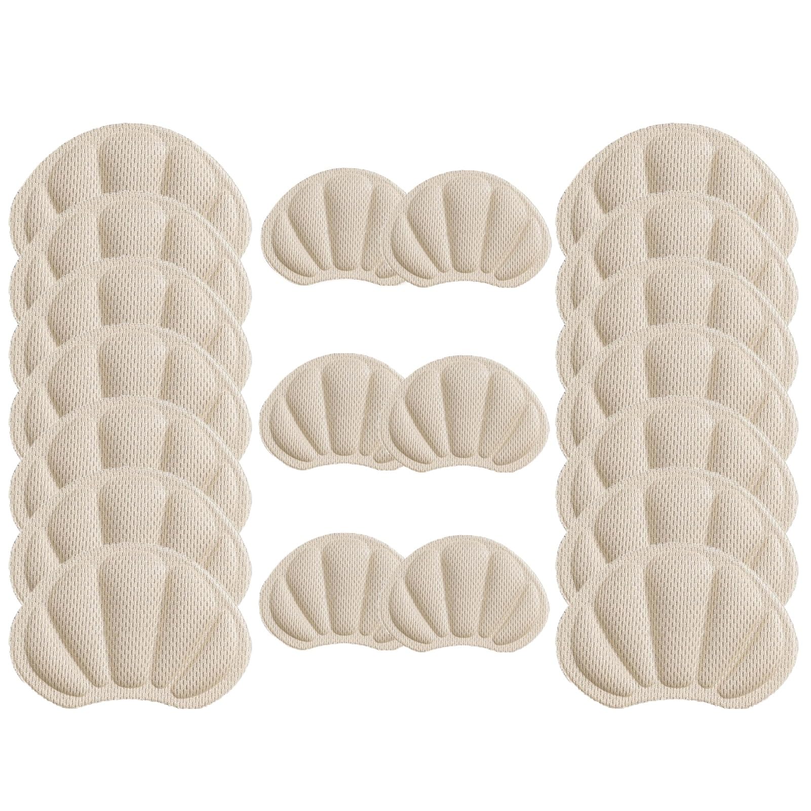 Fersenpolster Schuhe Fersenkissenpolster, Schuheinlagen, um Schuhe kleiner zu machen, wiederverwendbare Fersenschutzeinlagen für Damen und Herren, verbessern die Passform der Schuhe (Color : Beige,