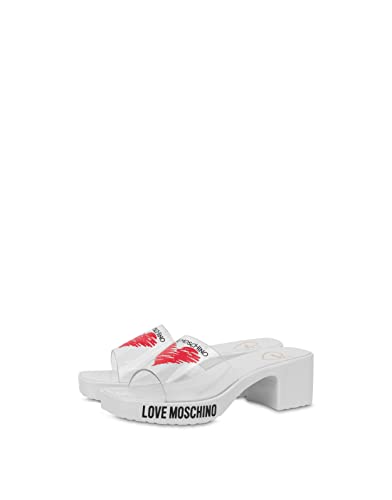 Love Moschino Damen Ja28256G0GI50100 Absatzmuscheln, Weiß, 39 EU