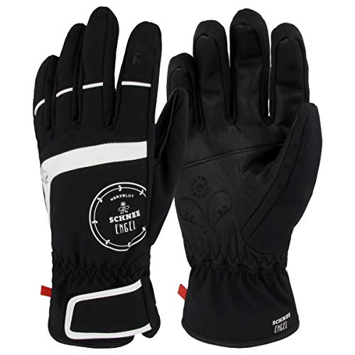 SEIZ Damen Schneeengel Handschuhe Erwachsene, Blau, 5.5