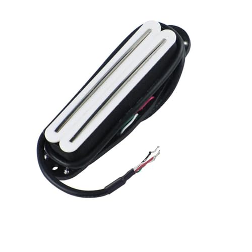 Dual Hot Rail Humbucker Pickup E-Gitarre Pickup Keramik 4 Drähte Gitarrenteile Schwarz/Weiß/Gelb e gitarren tonabnehmer (Color : White)