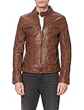 Oakwood Herren Lederjacke Echtleder Braun Marron (Cognac)