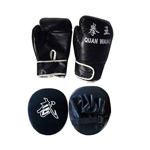 Pratzen Kampfsport Box Handschuh Herren Schlaghandschuhe Junior Boxhandschuhe Boxsackhandschuhe Kickboxhandschuhe Boxtrainingshandschuhe Punch-Pads Black,Freesize