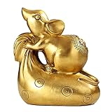 Desktop Dekoration Messing Tierkreis Ratte Statue Handgeschnitzte Handwerk Home Wohnzimmer Büro Dekoration Feng Shui Statue Dekoration Gutes Glücksgeschenk Feng Shui Dekoration ( Size : X-Small )