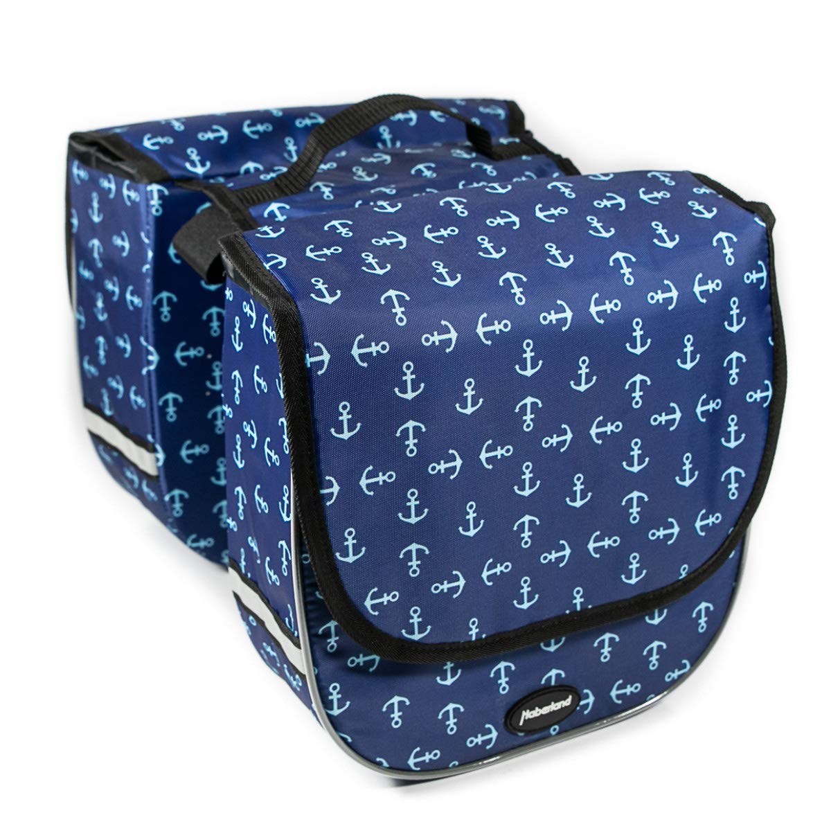 Haberland Unisex – Erwachsene Trendy Kinder-Doppeltasche, Blau/Weiß, 28 x 10 x 28 cm